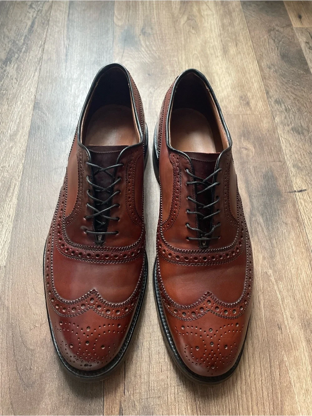 Allen Edmonds McAllister Cambridge Wingtip Oxford Dress Shoe Brown Men's